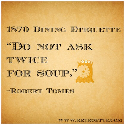 1870 Vintage Dining Etiquette