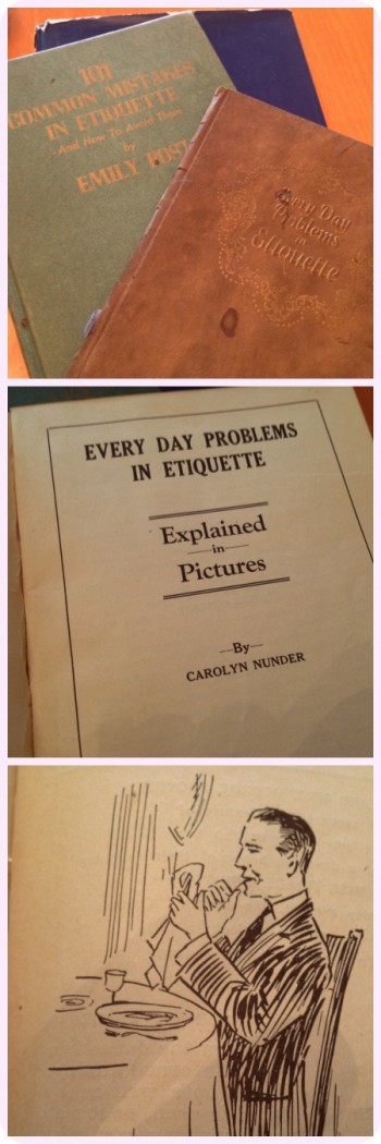 Vintage etiquette book