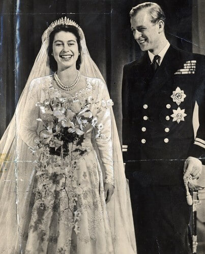 The wedding of Queen Elizabeth and Prince Philip
