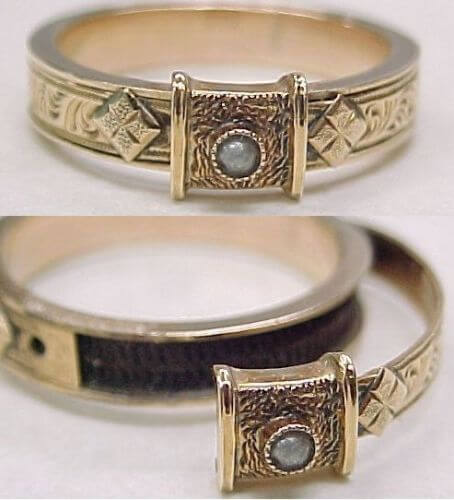 victorian locket ring