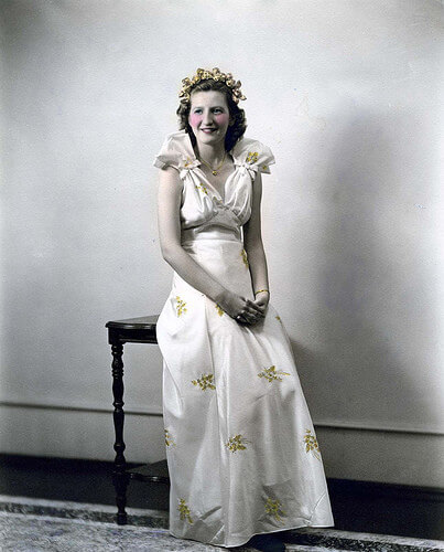 demure 1930s prom dress